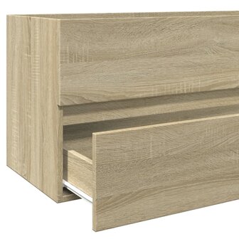 Wastafelkast 100x38,5x45 cm bewerkt hout sonoma eikenkleurig 8