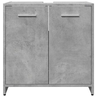 Wastafelkast 60x33x60 cm bewerkt hout betongrijs 5