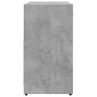 Wastafelkast 60x33x60 cm bewerkt hout betongrijs 7