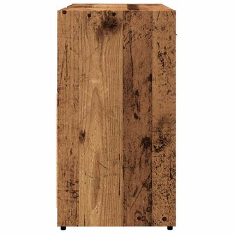 Wastafelkast 60x33x60 cm bewerkt hout oud houtkleurig 7