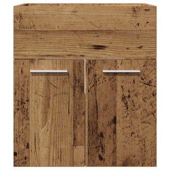 Wastafelkast 41x38,5x46 cm bewerkt hout oud houtkleurig 4