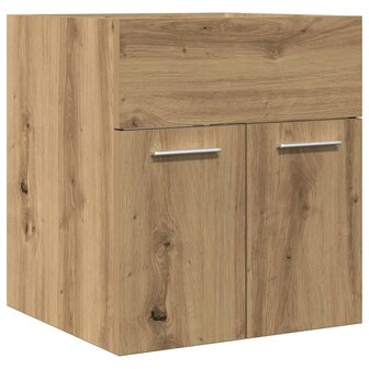 Wastafelkast 41x38,5x46 cm bewerkt hout artisanaal eikenkleur 2