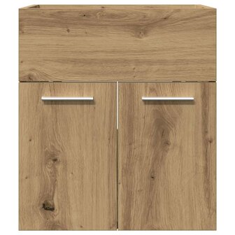 Wastafelkast 41x38,5x46 cm bewerkt hout artisanaal eikenkleur 4
