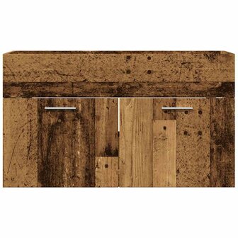 Wastafelkast 80x38,5x46 cm bewerkt hout oud houtkleurig 4