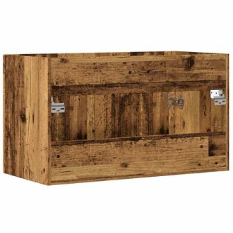 Wastafelkast 80x38,5x46 cm bewerkt hout oud houtkleurig 6