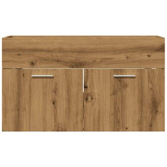 Wastafelkast 80x38,5x46 cm bewerkt hout artisanaal eikenkleur 4