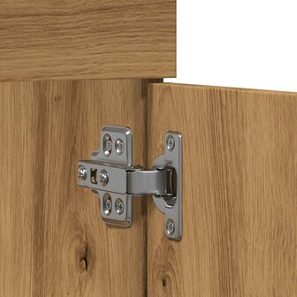 Wastafelkast 80x38,5x46 cm bewerkt hout artisanaal eikenkleur 8