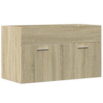 Wastafelkast 90x38,5x46 cm bewerkt hout sonoma eikenkleurig 2