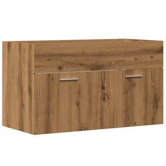 Wastafelkast 90x38,5x46 cm bewerkt hout artisanaal eikenkleur 2