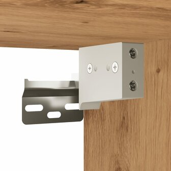 Wastafelkast 90x38,5x46 cm bewerkt hout artisanaal eikenkleur 9
