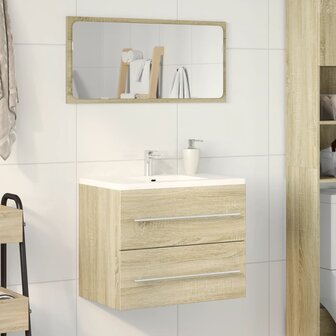 Wastafelkast 60x38,5x48 cm spaanplaat sonoma eikenkleurig 3