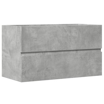 Wastafelkast 90x38,5x45 cm spaanplaat betongrijs 2