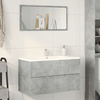 Wastafelkast 90x38,5x45 cm spaanplaat betongrijs 3