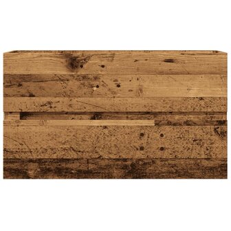 Wastafelkast 90x38,5x45 cm bewerkt hout oud houtkleurig 4