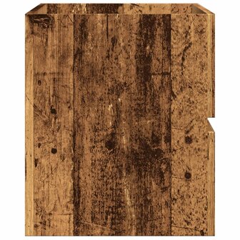 Wastafelkast 90x38,5x45 cm bewerkt hout oud houtkleurig 5
