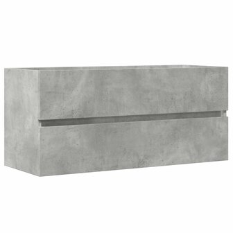Wastafelkast 100x38,5x45 cm spaanplaat betongrijs 2
