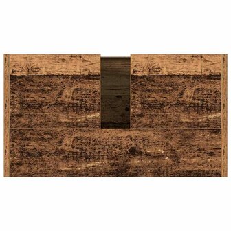 Wastafelkast 60x33x60 cm bewerkt hout oud houtkleurig 9