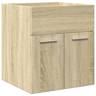 3-delige Badkamermeubelset bewerkt hout sonoma eikenkleurig 8