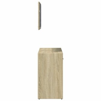 2-delige Badkamermeubelset bewerkt hout sonoma eikenkleurig 6