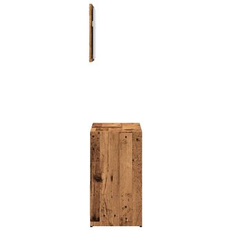 2-delige Badkamermeubelset bewerkt hout oud houtkleurig 5