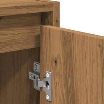 2-delige Badkamermeubelset bewerkt hout artisanaal eikenkleur 8