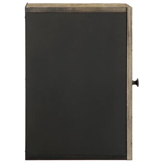 Badkamerkast wandgemonteerd 38x33x48 cm massief mangohout zwart 4