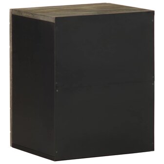 Badkamerkast wandgemonteerd 38x33x48 cm massief mangohout zwart 5