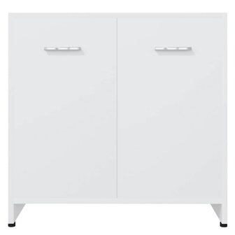Badkamerkast 60x33x61 cm bewerkt hout wit 5