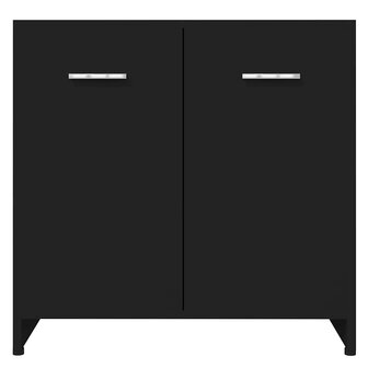Badkamerkast 60x33x61 cm bewerkt hout zwart 6