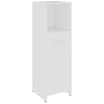 Badkamerkast 30x30x95 cm bewerkt hout wit 2