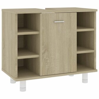 Badkamerkast 60x32x53,5 cm bewerkt hout sonoma eikenkleurig 2