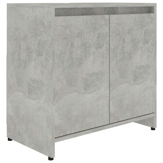 Badkamerkast 60x33x61 cm bewerkt hout betongrijs 2