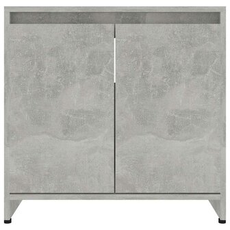 Badkamerkast 60x33x61 cm bewerkt hout betongrijs 6