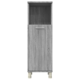 Badkamerkast 30x30x95 cm bewerkt hout grijs sonoma eikenkleurig 7