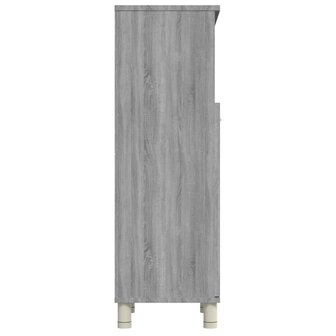 Badkamerkast 30x30x95 cm bewerkt hout grijs sonoma eikenkleurig 8