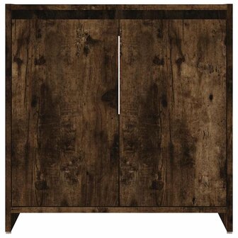 Badkamerkast 60x33x61 cm bewerkt hout gerookt eikenkleurig 6