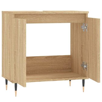 Badkamerkast 58x33x60 cm bewerkt hout sonoma eikenkleurig 5