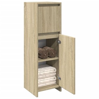 Badkamerkast 30x30x95 cm spaanplaat sonoma eikenkleurig 3