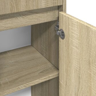 Badkamerkast 30x30x95 cm spaanplaat sonoma eikenkleurig 8