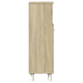 Badkamerkast 30,5x30x95 cm bewerkt hout sonoma eikenkleurig 5