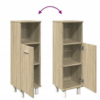 Badkamerkast 30,5x30x95 cm bewerkt hout sonoma eikenkleurig 7