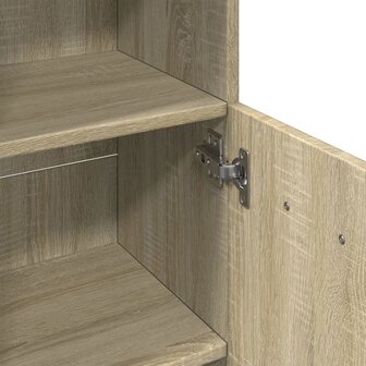 Badkamerkast 30,5x30x95 cm bewerkt hout sonoma eikenkleurig 8