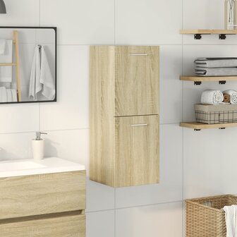 Badkamerkast 30x30x80 cm spaanplaat sonoma eikenkleurig 3