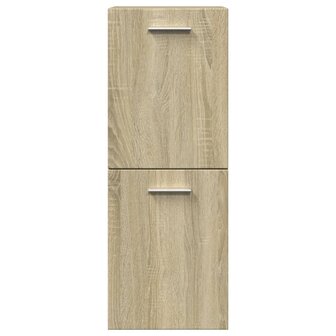Badkamerkast 30x30x80 cm spaanplaat sonoma eikenkleurig 4