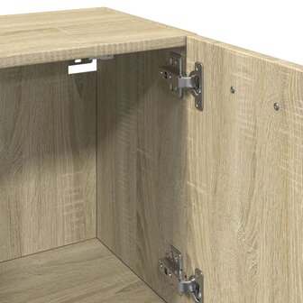 Badkamerkast 30x30x80 cm spaanplaat sonoma eikenkleurig 8
