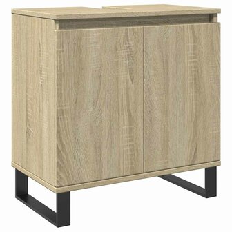 Badkamerkast 58x33x60 cm bewerkt hout sonoma eikenkleurig 2