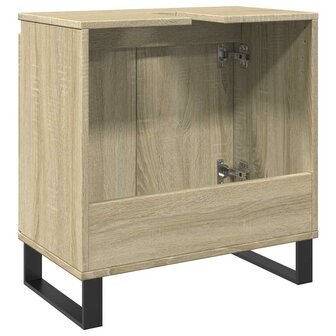 Badkamerkast 58x33x60 cm bewerkt hout sonoma eikenkleurig 5