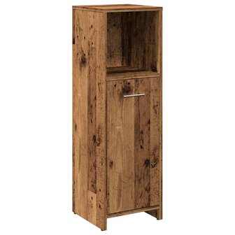 Badkamerkast 30x30x95 cm bewerkt hout oud houtkleurig 2