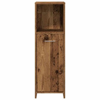 Badkamerkast 30x30x95 cm bewerkt hout oud houtkleurig 4