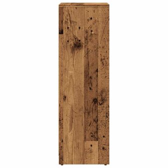 Badkamerkast 30x30x95 cm bewerkt hout oud houtkleurig 5